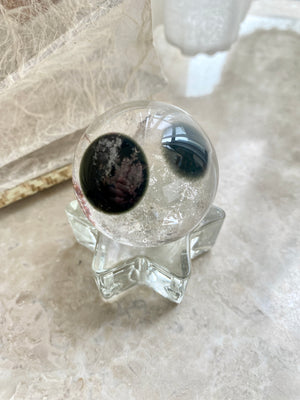GemGem Crystal NEG Exclusive - Green & Deep Pink Phantom Quartz Sphere<BR>稀有彩幻影幽靈水晶球 - newearthstore