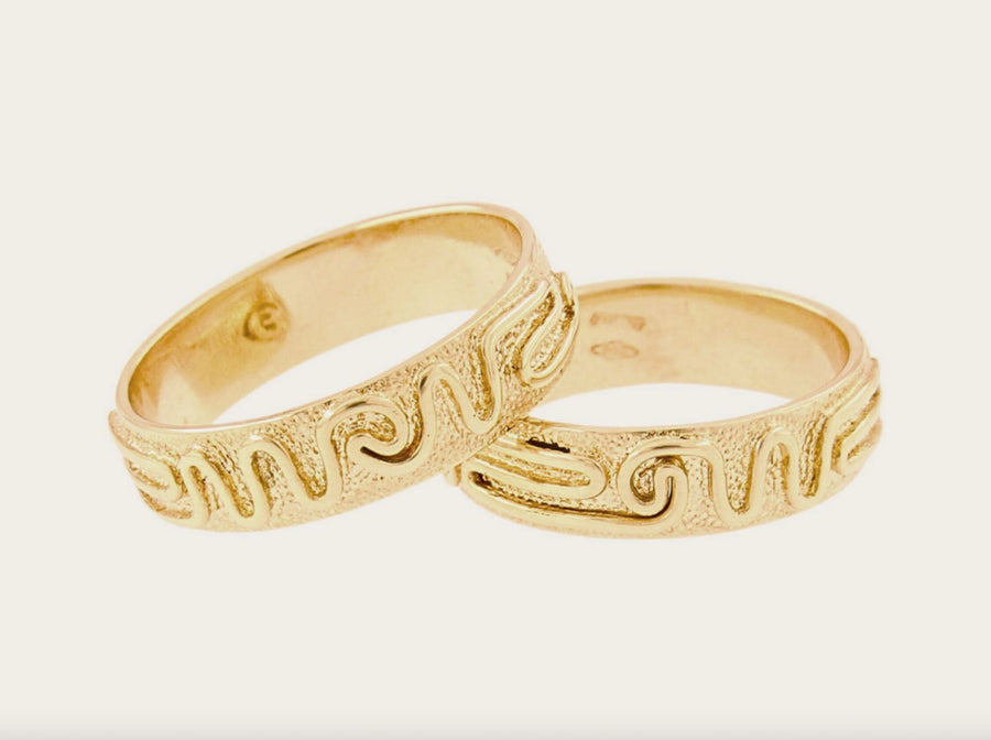 Selfic Circuit Synchronicity Jewelry Collection <BR>和諧情侶夫妻戒指 <BR> COUPLE SELFIC RINGS (wedding rings)( Pre-Order 接受預購 ) ( 因全人手製作，預購時間最少 2-3 個月 ) - newearthstore