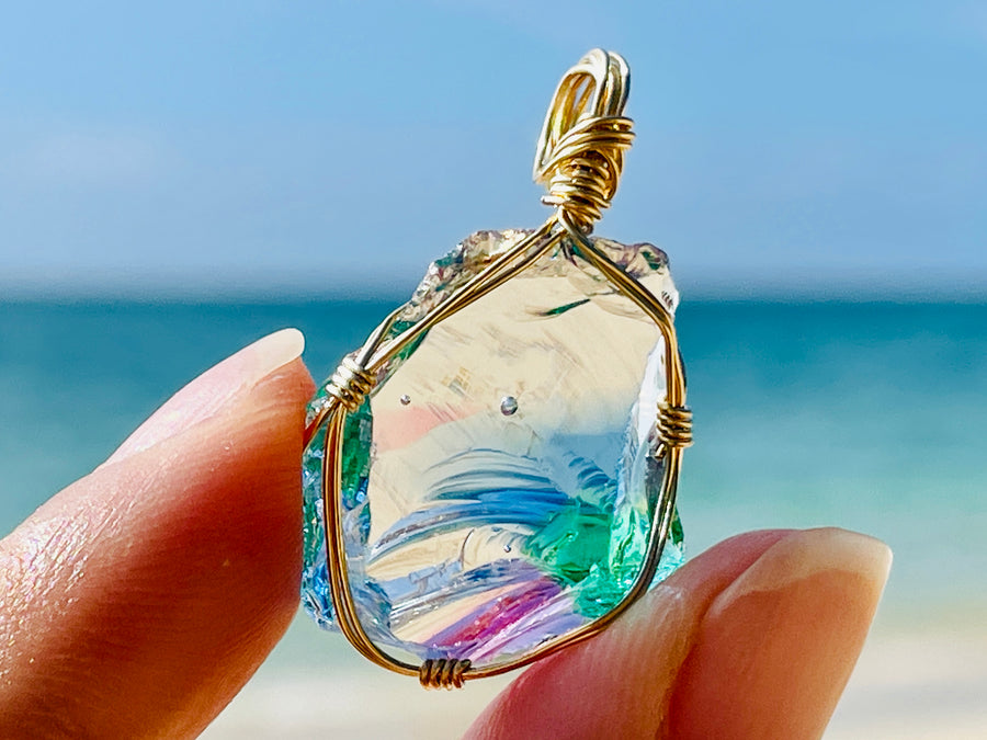 Andaras - Lemurian Dream New Earth Rainbow baby Pendan<BR>列木里亞夢想新地球之彩虹吊墜 - newearthstore
