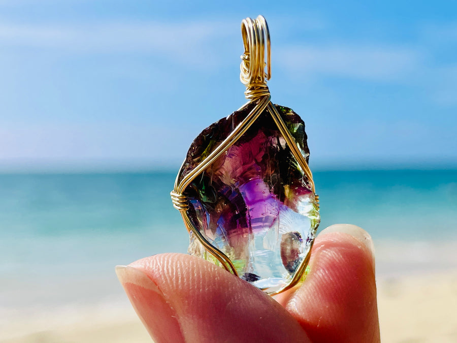 Andaras - Lemurian Dream New Earth Rainbow baby Pendant <BR> 列木里亞夢想新地球之彩虹吊墜 - newearthstore