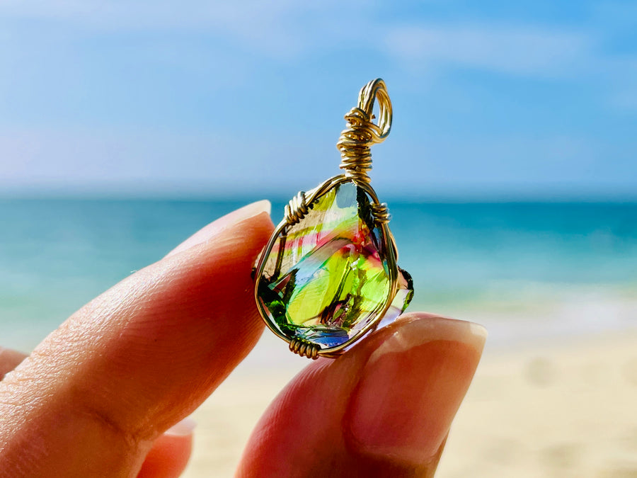 Andaras - Lemurian Dream New Earth Rainbow baby Pendant 列木里亞夢想新地球之彩虹吊墜 - newearthstore