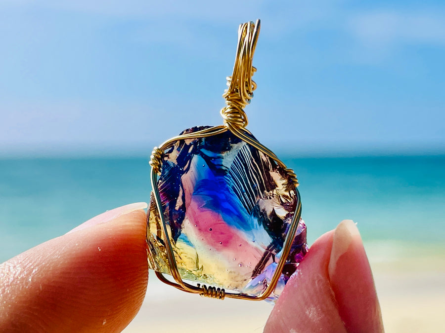 Andaras - Lemurian Dream New Earth Rainbow baby Pendant<BR>列木里亞夢想新地球之彩虹吊墜 - newearthstore