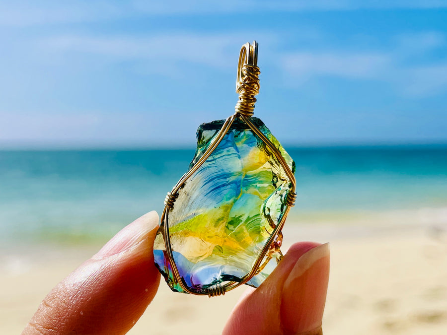 Andaras - Lemurian Dream New Earth Rainbow baby Pendant<BR>列木里亞夢想新地球之彩虹吊墜 - newearthstore