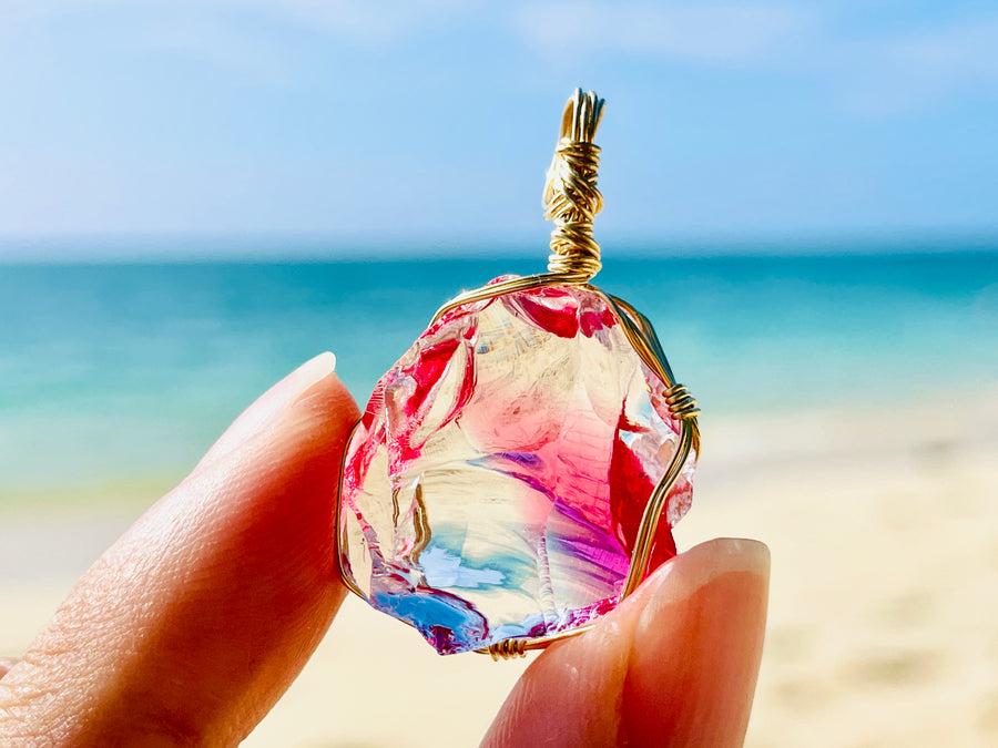 Andaras - Lemurian Dream New Earth Rainbow baby Pendant<BR>列木里亞夢想新地球之彩虹吊墜 - newearthstore