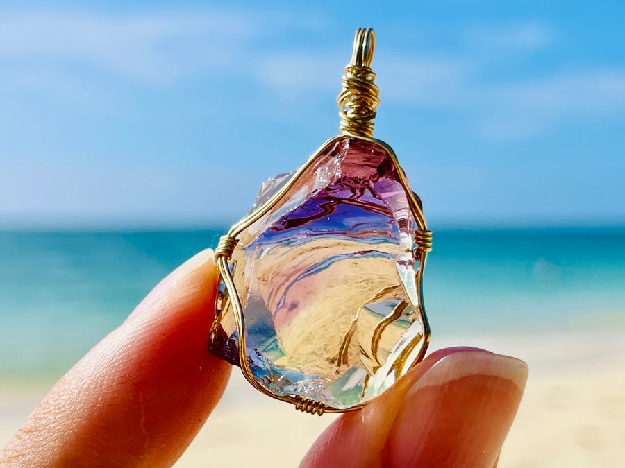 Andaras - Lemurian Dream New Earth Rainbow baby Pendant<BR>列木里亞夢想新地球之彩虹吊墜 - newearthstore