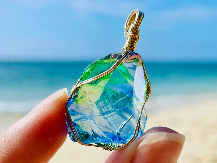Andaras - Lemurian Dream New Earth Rainbow baby Pendant 列木里亞夢想新地球之彩虹吊墜 - newearthstore