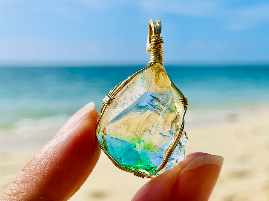 Andaras - Lemurian Dream New Earth Rainbow baby Pendant 列木里亞夢想新地球之彩虹吊墜 - newearthstore