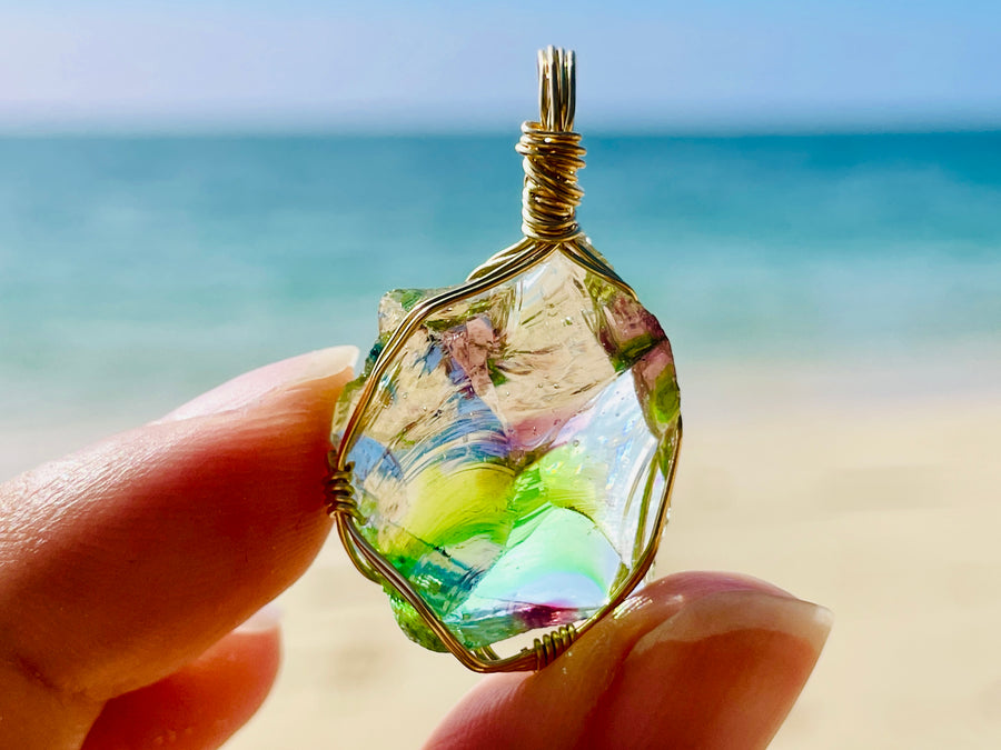 Andaras - Lemurian Dream New Earth Rainbow baby Pendant 列木里亞夢想新地球之彩虹吊墜 - newearthstore