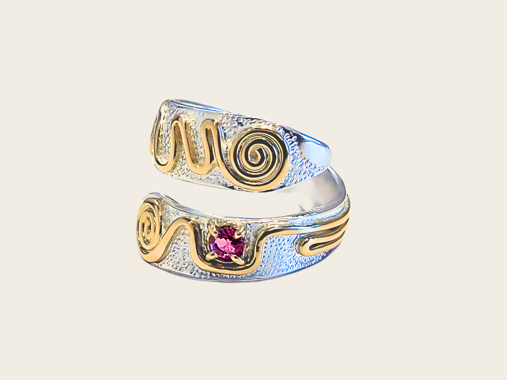 Selfic Circuit Collection <BR>  ASTRAL TRAVEL SELFIC SNAKE RING <BR> 星體旅行 Selfic 蛇形戒指 ( Pre Order 接受預購 : 截數日為每個月的 15 號 ) ( *因全人手製作，預購時間最少 2-3個月 ) - newearthstore