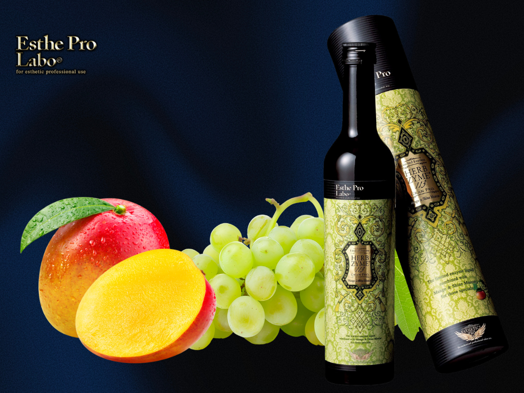 Esthe Pro Labo <BR> 2025 Limited Edition MANGO & SHINE MUSCAT HERBZYME113 GRANPRO <BR> 春季特別版 - 芒果青葡萄酵素高濃度發酵植物萃取液  (Launch Promotion 優惠 88 折) （有現貨）