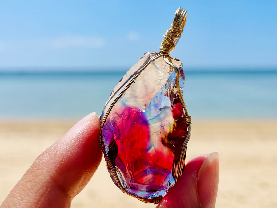 Andara - MultiDimensional Cosmic Rainbow DNA Activator Pendant - 多維度星際宇宙彩虹基因啟動吊墜 E - newearthstore