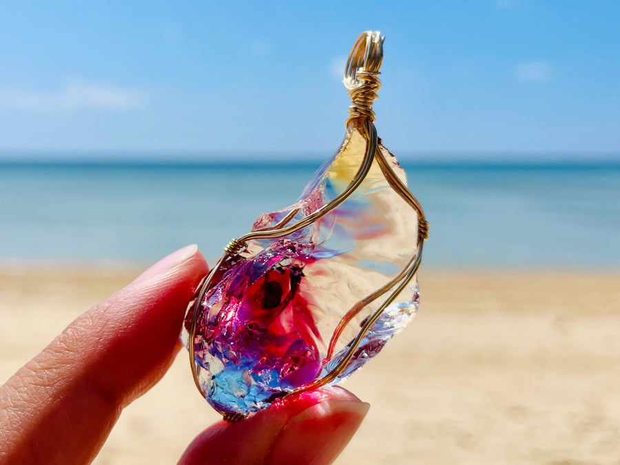 Andara - MultiDimensional Cosmic Rainbow DNA Activator Pendant - 多維度星際宇宙彩虹基因啟動吊墜 I - newearthstore