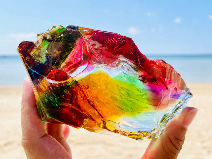 ( 0513 new pending ) Andara - MultiDimensional Cosmic Rainbow DNA Activator (Large) - 多維度星際宇宙彩虹基因啟動 456 grams - newearthstore