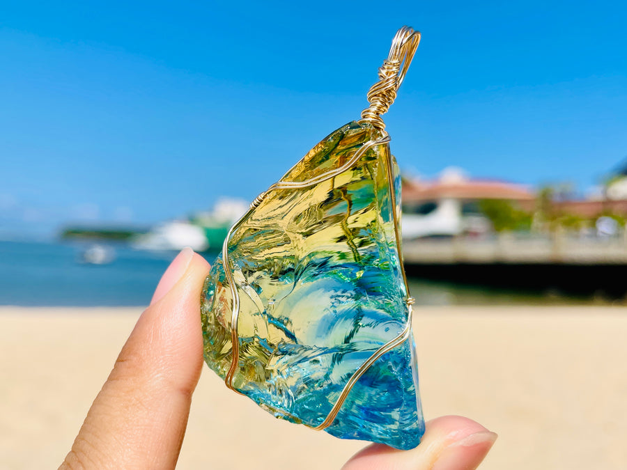 Andara - MultiDimensional Cosmic Rainbow DNA Activator Large Pendant - 多維度星際宇宙彩虹基因啟動吊墜 - newearthstore