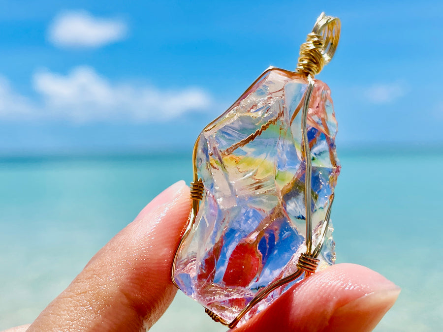 Andaras - Lemurian Dream New Earth Rainbow Pendant<BR>列木里亞夢想新地球彩虹吊墜 - newearthstore