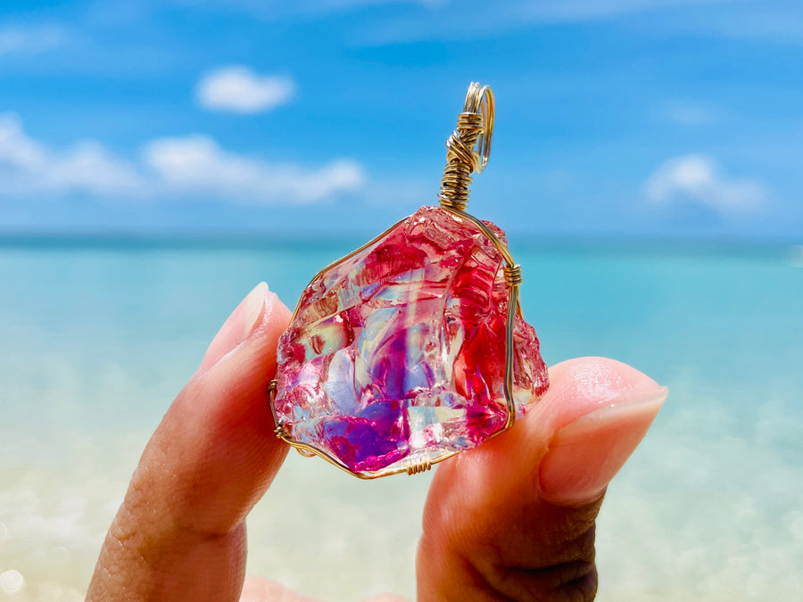 Andaras - Lemurian Dream New Earth Rainbow Pendant<BR>列木里亞夢想新地球彩虹吊墜 - newearthstore