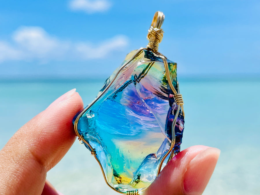 (Pending 0802) Andaras - Lemurian Dream New Earth Rainbow Pendant<BR>列木里亞夢想新地球彩虹吊墜 - newearthstore