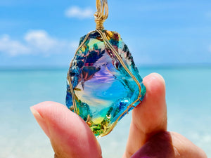 (Pending 0802) Andaras - Lemurian Dream New Earth Rainbow Pendant<BR>列木里亞夢想新地球彩虹吊墜 - newearthstore