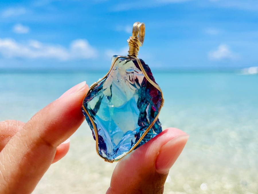 (Pending 0802) Andaras - Lemurian Dream New Earth Rainbow Pendant<BR>列木里亞夢想新地球彩虹吊墜 - newearthstore