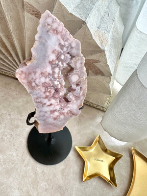 GemGem Crystal NEG Exclusive - Super Rare Druzy Pink Amethyst Geode Slab <BR>極罕有粉紅紫晶閃爍晶洞擺件 166grams - newearthstore