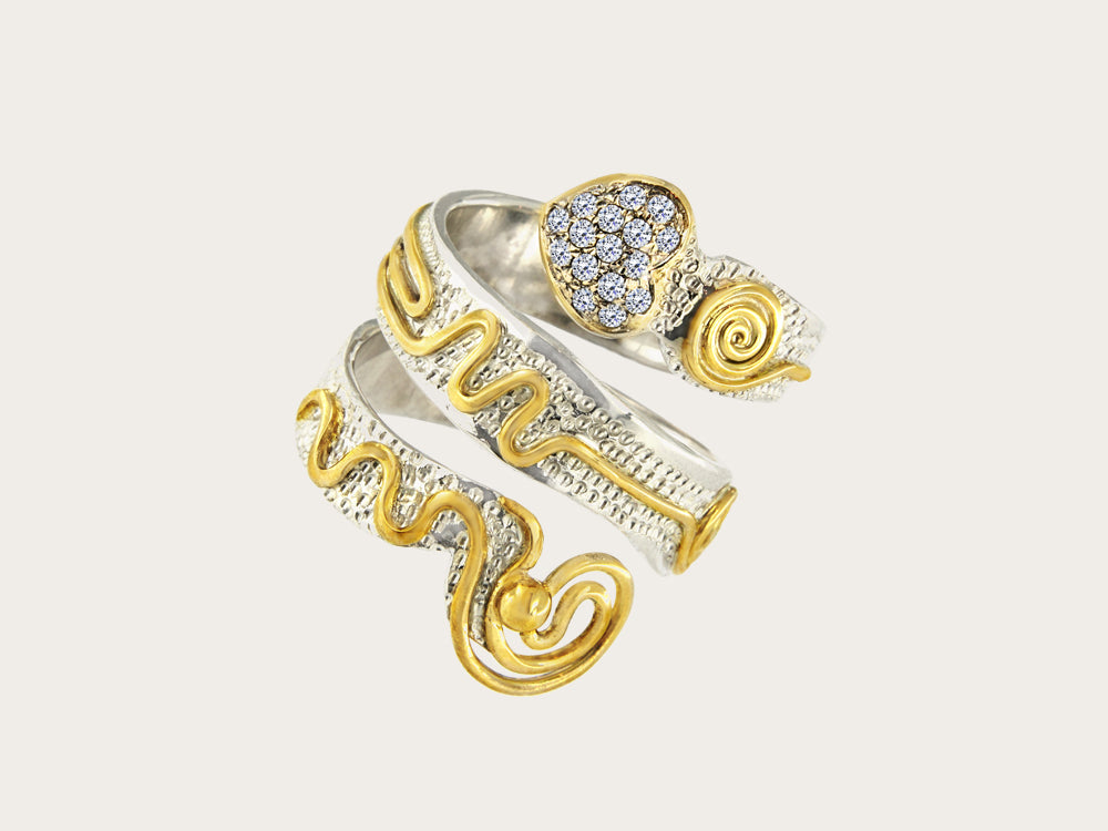 Selfic Circuit Collection <BR>  SUNSHINE SELFIC SNAKE RING HARMONY CIRCUIT <BR> 陽光 Selfic 蛇形戒指 - 內在和諧迴路 ( Pre Order 接受預購 : 截數日為每個月的 15 號 ) ( *因全人手製作，預購時間最少 2-3個月 )