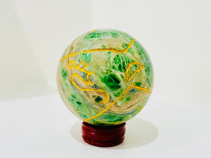 Damanhurian 神聖鍊金祈禱石 <BR> 慈悲綠玉Green Sphere 祈禱石  <BR> （ 有現貨 ） - newearthstore
