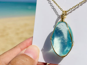 Andaras -  Aqua Diamond Light Polish Pendant <BR>  海洋鑽石光吊墜 - newearthstore
