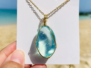 Andaras -  Aqua Diamond Light Polish Pendant <BR>  海洋鑽石光吊墜 - newearthstore