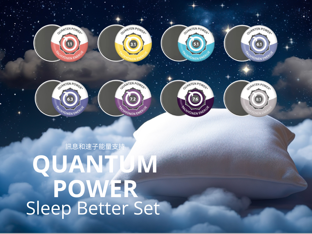 Quantum Power 超光速次原子粒子保護晶片組合 <BR> Sleep Better Set <BR> 安靜睡眠組合（ Pre order 接受預購 -  9折優惠 10% off ) - newearthstore