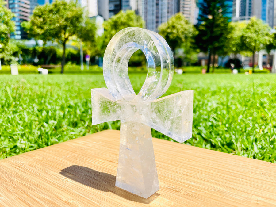 White Quartz Ankh 白水晶生命之匙 A - newearthstore