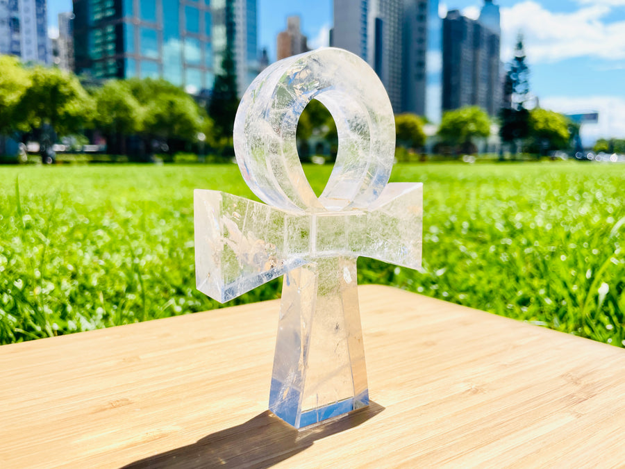 White Quartz Ankh 白水晶生命之匙 B - newearthstore
