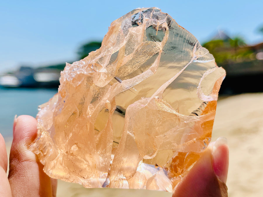 ( new pending ) Andaras - Lemurian Pearlescent Love Wisdom Accelerator <BR> 超級稀有列木利亞珍珠的光 77 grams - newearthstore
