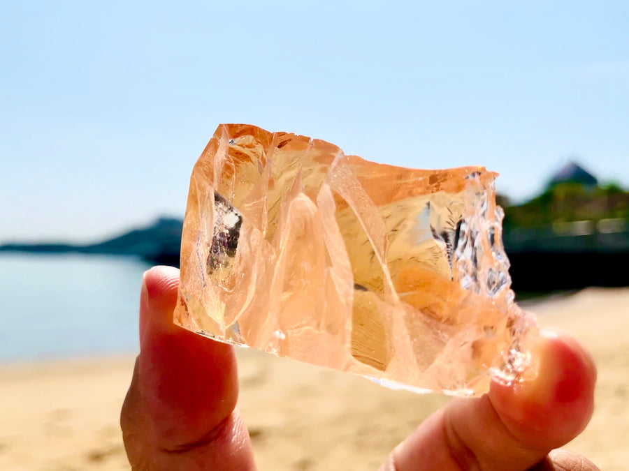 ( 0909 new pending ) Andaras - Lemurian Pearlescent Love Wisdom Accelerator <BR> 超級稀有列木利亞珍珠的光 39 grams - newearthstore