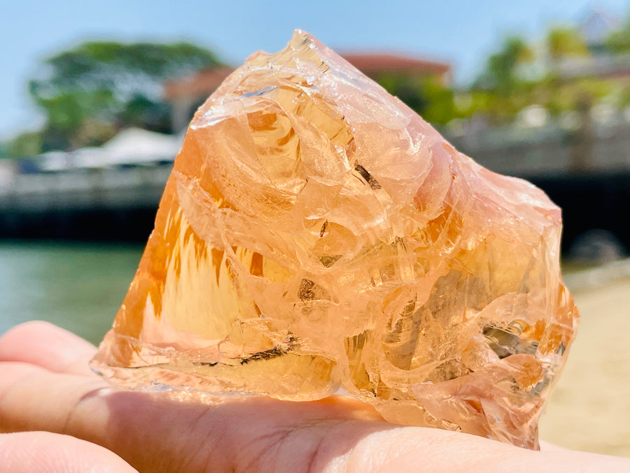 Andaras - Lemurian Pearlescent Love Wisdom Accelerator <BR> 超級稀有列木利亞珍珠的光 133 grams - newearthstore