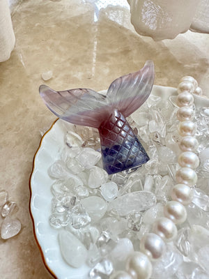 GemGem Crystal NEG Exclusive - Layered Fluorite Mermaid Tail  <BR> 千層螢石美人魚尾晶石 36 grams - newearthstore