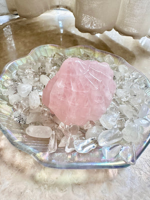 GemGem Crystal NEG Exclusive - Rose Quartz Shell <BR> 粉晶貝殼晶石 62 grams - newearthstore
