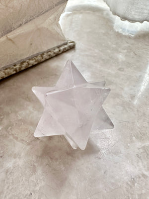 GemGem Crystal NEG Exclusive -Rose Quartz Merkaba Star  <BR> 梅爾卡巴12晶尖星體粉晶 60 grams - newearthstore