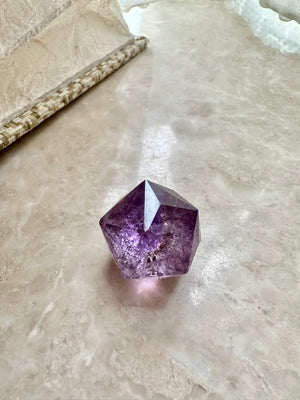 GemGem Crystal NEG Exclusive - Purple Azeztulite Triakis Icosahedron    <BR> 神聖幾何60面體紫色彩虹阿賽斯特萊晶石 23 grams - newearthstore