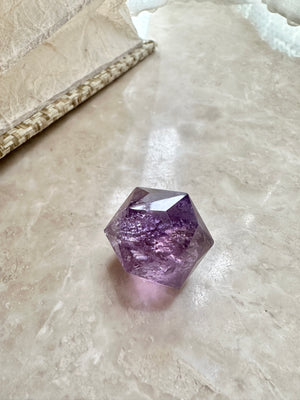GemGem Crystal NEG Exclusive - Purple Azeztulite Triakis Icosahedron    <BR> 神聖幾何60面體紫色彩虹阿賽斯特萊晶石 23 grams - newearthstore
