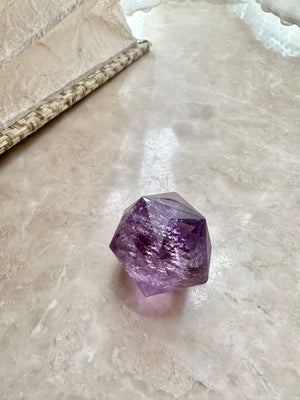 GemGem Crystal NEG Exclusive - Purple Azeztulite Triakis Icosahedron    <BR> 神聖幾何60面體紫色彩虹阿賽斯特萊晶石 23 grams - newearthstore