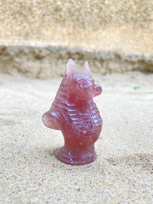 GemGem Crystal x NEG Exclusive Egypt Collection - Anubis Strawberry Quartz  <BR> 阿努比斯草莓晶 65 grams - newearthstore