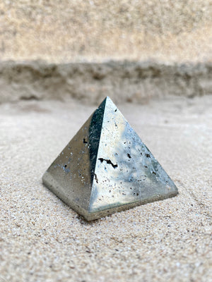 GemGem Crystal x NEG Exclusive Egypt Collection - Pyrite Pyramid <BR>	黃鐵礦金字塔 240 grams - newearthstore