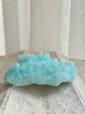 GemGem Crystal NEG Exclusive - Blue Aragonite <BR> 藍霰石原礦晶簇 59 grams - newearthstore
