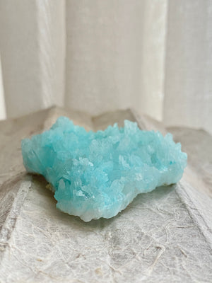 GemGem Crystal NEG Exclusive - Blue Aragonite <BR> 藍霰石原礦晶簇 59 grams - newearthstore