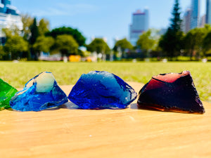 (0218 new pending )Andaras - Rainbow Lightbody Chakra Set 7 Pieces <BR> 彩虹光體脈輪水晶啟動 210grams - newearthstore