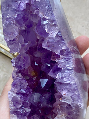 GemGem Crystal NEG Exclusive - Amethyst Tooth Crystal Point <BR> 濃色紫水晶晶牙水晶柱 410 grams - newearthstore