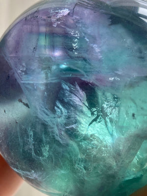 GemGem Crystal x NEG Exclusive - Layered Fluorite sphere <BR> 紫藍綠色千層螢石水晶球 601 grams - newearthstore