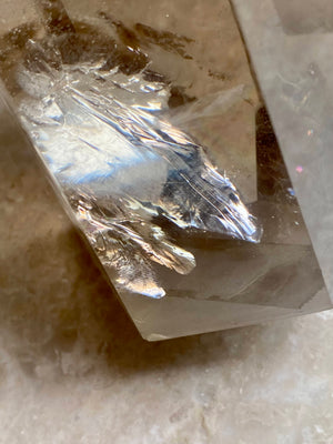 ( new pending ) GemGem Crystal - Smoky Azeztulite Tower From India<BR>茶色阿賽斯特萊水晶柱 894 grams - newearthstore