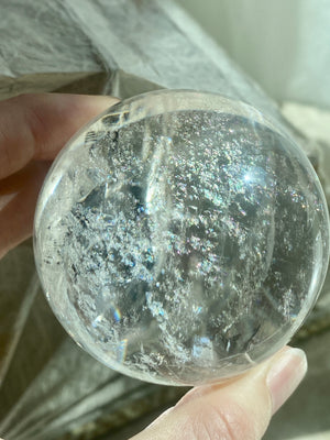 GemGem Crystal x NEG Exclusive Collection - Twinkling Star Azeztulite Sphere <BR> 滿天星彩虹阿賽斯特萊水晶球 270 grams - newearthstore