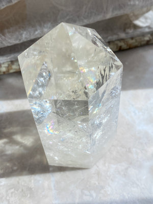 GemGem Crystal x NEG Exclusive Collection - Pale Yellow Azeztulite Crystal Point <BR> 淡黃色阿賽斯特萊水晶柱 185 grams - newearthstore